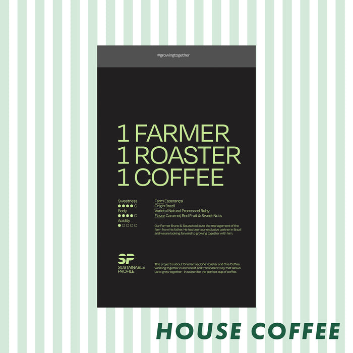 sustainable profile roasted coffee beans from brazil, medium roast, april coffee roasters