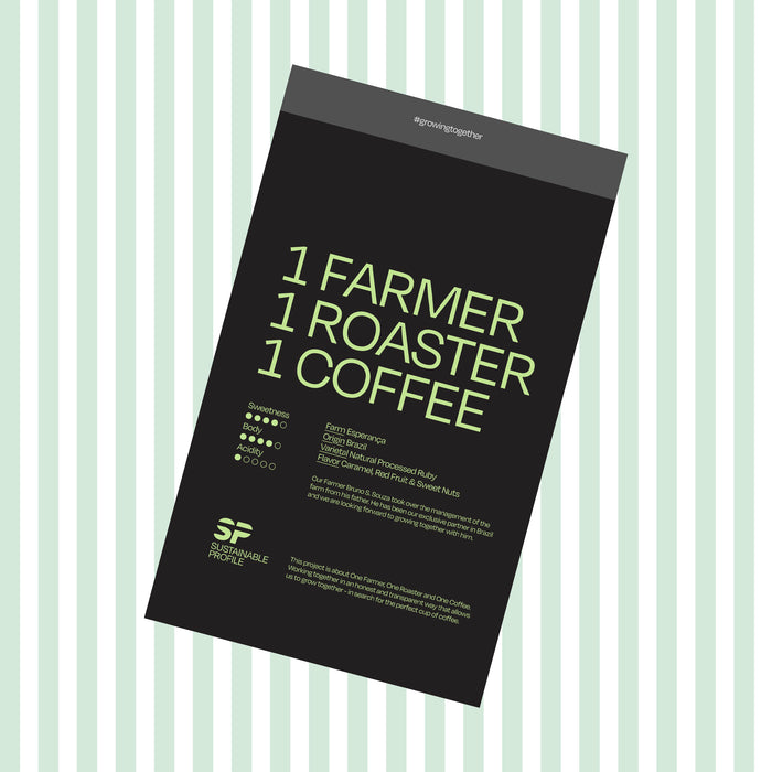 sustainable profile roasted coffee beans from brazil, medium roast, april coffee roasters